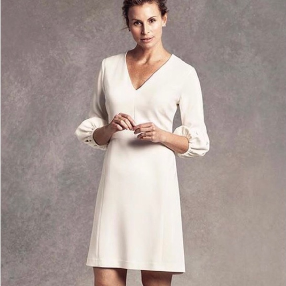 Worth Collection Ivory Crepe Dress New Size 10